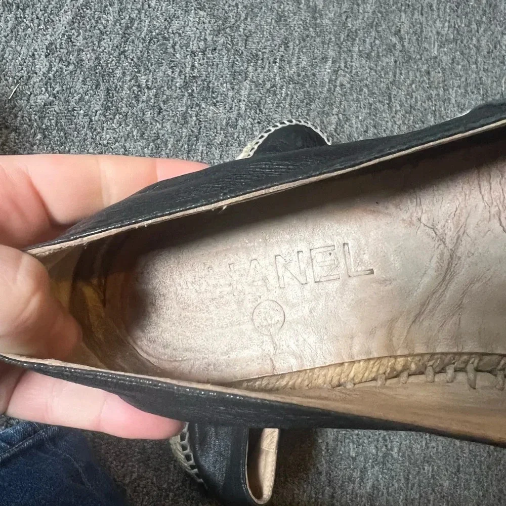 Chanel Black Espadrilles, size 37